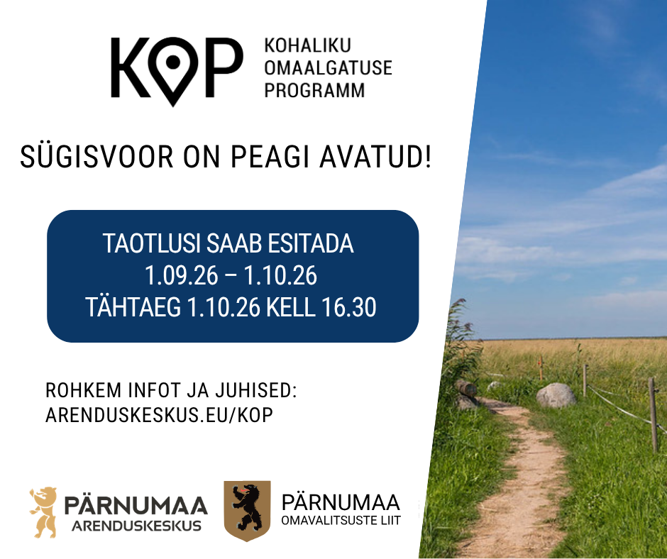 Pildil on kohaliku omaalgatuse programmi plakat.
