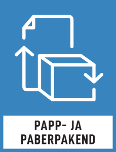 Pildil on papp- ja paberpakendi märgis.